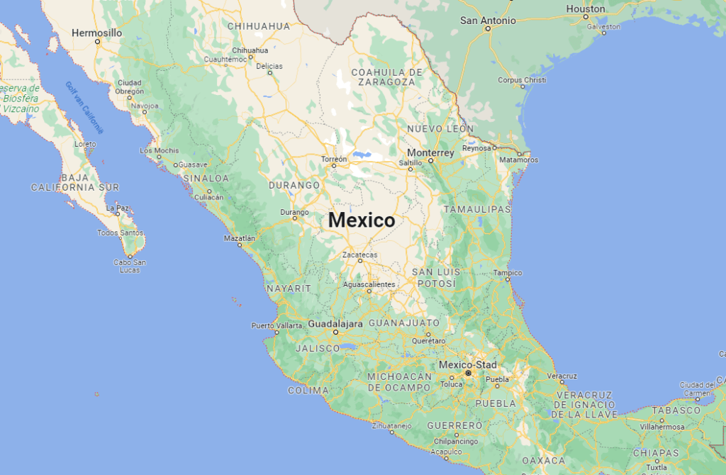 Kaart van Mexico